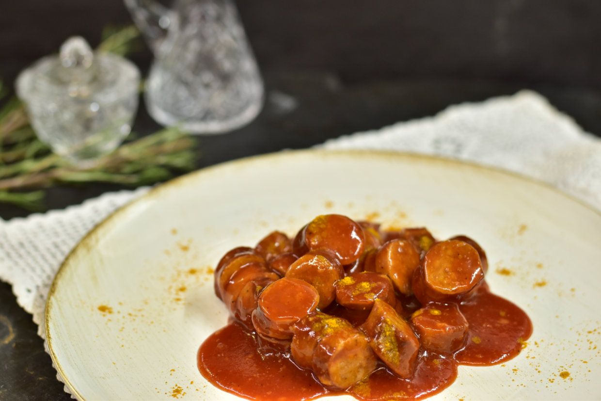 Currywürstchen im Glas