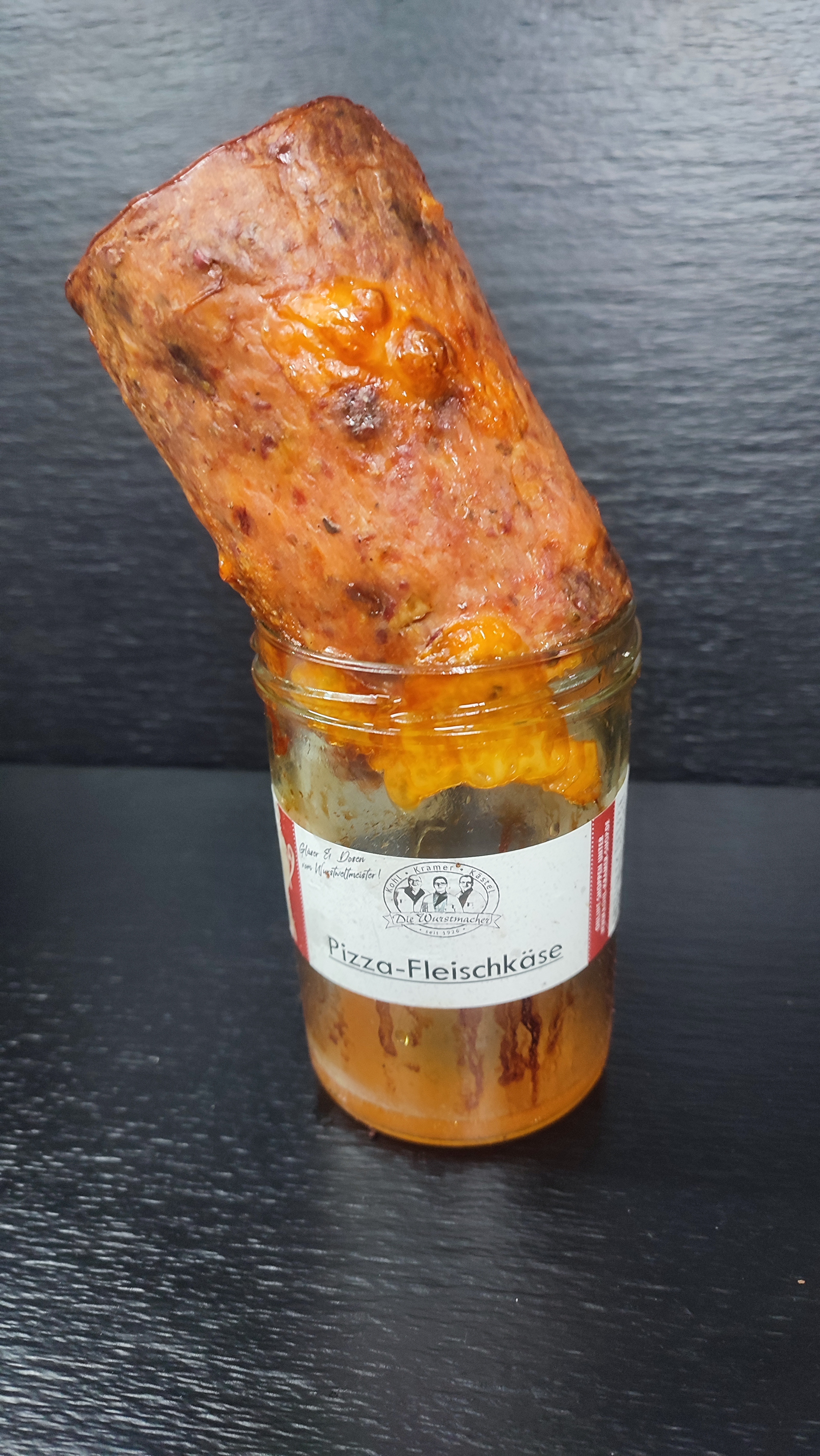 Pizza-Fleischkäse im Glas