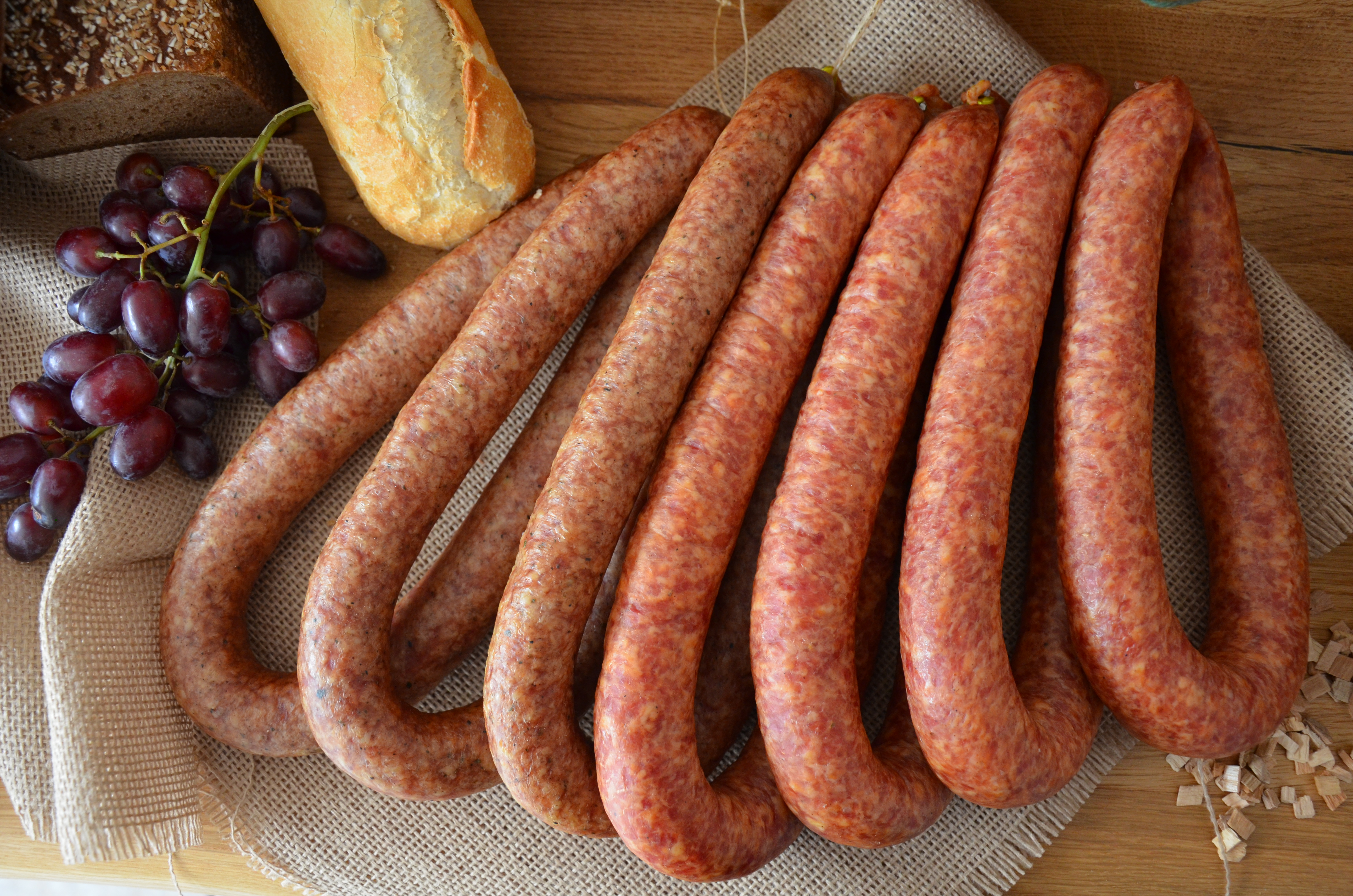 Kartoffelwurst im Ring geräuchert