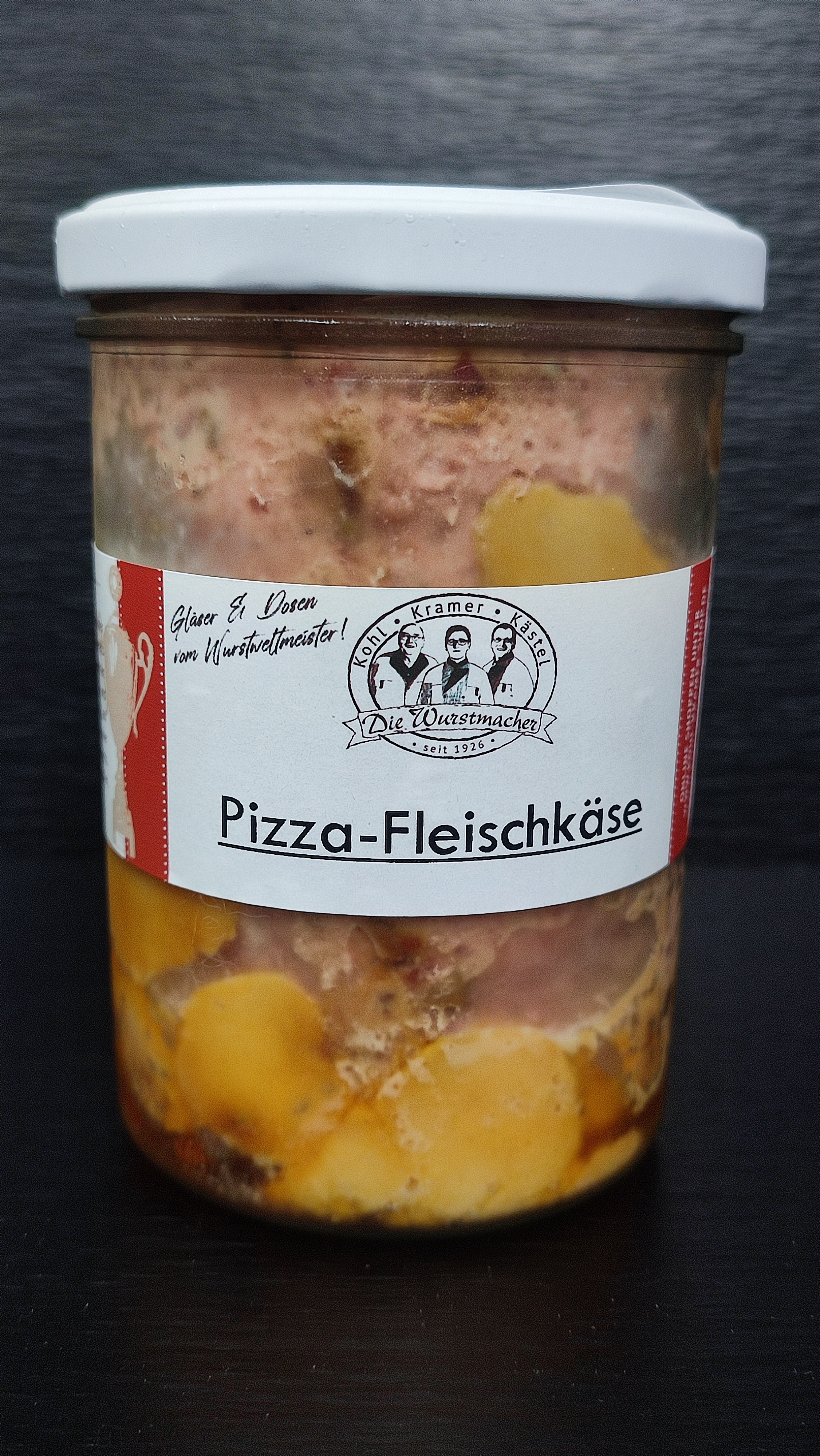 Pizza-Fleischkäse im Glas